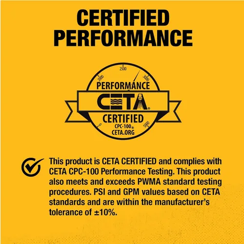 Vista 15 de Dewalt 61147S Lavadora a presión de 3300 PSI, 2.4 GPM, a gas, agua fría