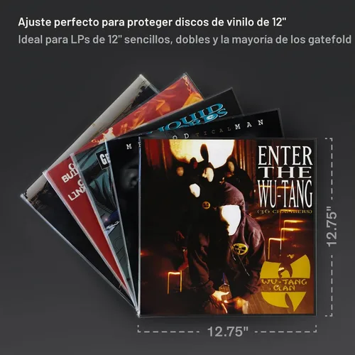 Vista 3 de Boundless Audio Fundas para discos de vinilo - 50 fundas exteriores premium para discos de vinilo - 32,39 cm x 32,39 cm, resistentes, de 3 mil