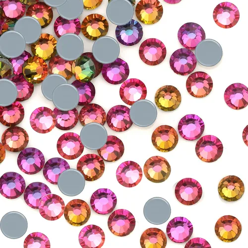 Vista 11 de Dowarm 1440 diamantes de imitación de cristal termofijos, cristales de fijación en caliente para ropa de manualidades, cristal de parte trasera