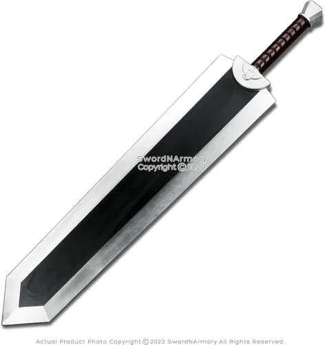 Vista 4 de Munetoshi 40" Dragon Slayer Berserker Guts Gran Espada Fantasía Anime Cosplay Disfraz