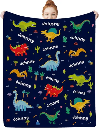 Vista 13 de Artsadd Mantas personalizadas con nombre para bebés niños y niñas, mantas de bebé personalizadas con nombre, manta personalizada para niños