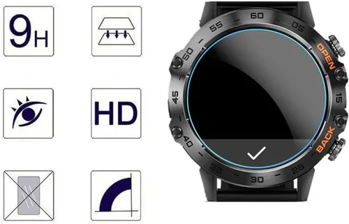 Vista 4 de Protector de pantalla para reloj inteligente S10/K52 de 1.39 pulgadas (3 piezas) 9H Tempered Glass Protective Film Compatible for Atheewon
