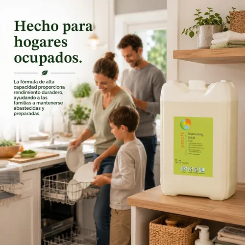 Vista 4 de Sonett Líquido para lavar platos de limón orgánico, biodegradable, 10L/338 fl oz