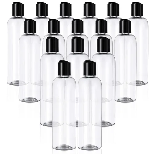 Vista 9 de Zubebe 36 piezas de botellas de viaje de plástico con tapa de disco abatible vacía, contenedores de viaje flexibles recargables para champú