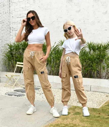 Vista 2 de AOWKULAE Pantalones cargo casuales para niñas y mujeres, 6 años - mujer 3XL