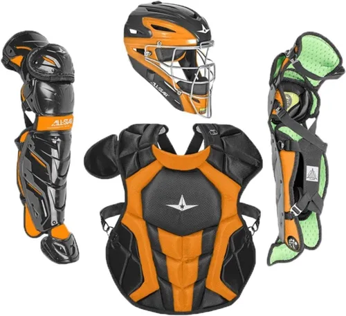 Vista 6 de All-Star S7 Axis for Adults - Baseball Catching Equipment Kit (Catching Helmet, Chest Protector, Leg Guards), NOCSAE Standard