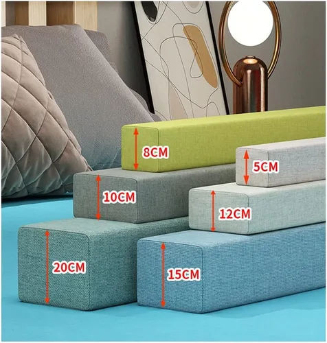 Vista 7 de Cojín largo de relleno de huecos para cama, almohada gruesa para reposabrazos, soporte de sofá, almohada suave para cabecera, protección de cabecera