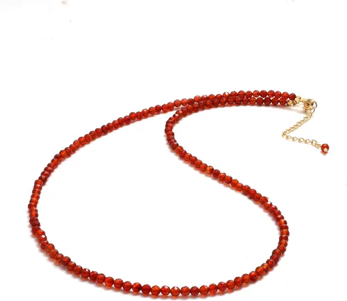 Vista 58 de Gempires - Collar de cuentas de piedras naturales hechas a mano, joyería de cristal hipoalergénica de 20 pulgadas, chapado en oro, joyería de moda