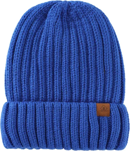 Vista 2 de Home Prefer Gorro de invierno para hombre, gorro de punto de vellón, gorro cálido para hombre y mujer