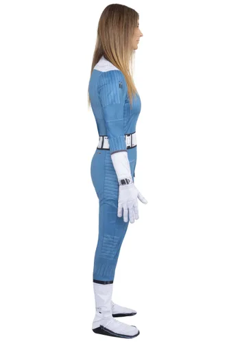 Vista 7 de Disfraz de Mujer Mujer Invisible de los Cuatro Fantásticos en Traje Zentai Multicolor
