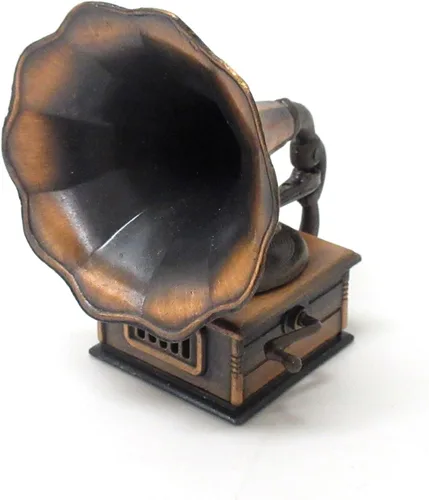Vista 2 de Sacapuntas coleccionable de fonógrafo en miniatura antiguo