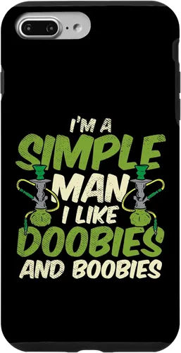 Vista 12 de iPhone 16 Simple Man Doobies Boobies Weed Cannabis 420 Stoner Men Estuche de regalo