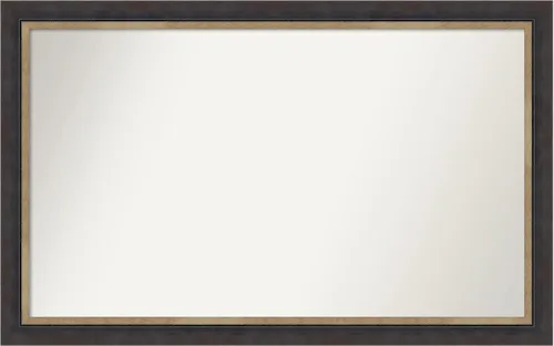 Vista 266 de Amanti Art Espejo personalizado, espejo de baño negro Astor, espejo de pared o espejo de tocador de baño sobre el fregadero (25 x 25 pulgadas)