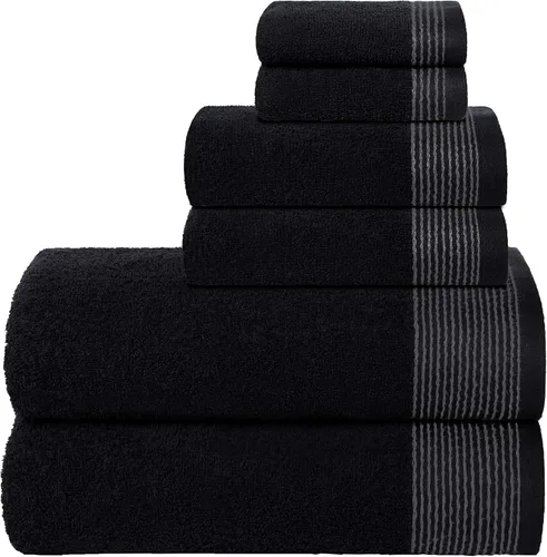 Vista 37 de Belizzi Home Juego de 3 toallas de algodón ultra suave, contiene una toalla de baño de 28 x 55 pulgadas, una toalla de mano de 16 x 24 pulgadas y un