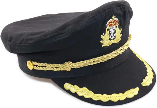 Vista 4 de Ibeauti Gorra unisex ajustable para adultos, disfraz de capitán Almirante, gorra de marinero para cosplay