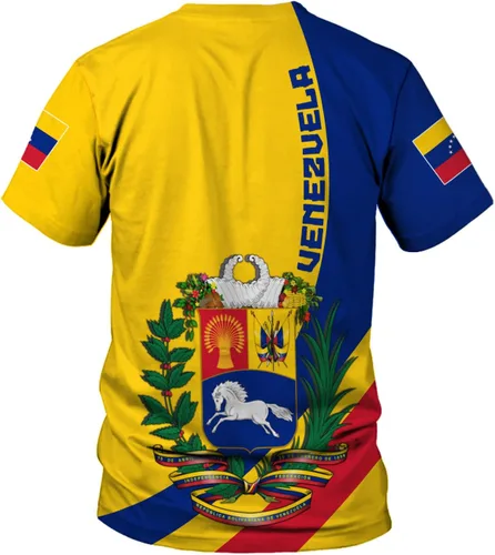 Vista 3 de Royal Fight - Camisas personalizadas de Venezuela con escudo de armas de Venezuela, camisas de bandera de Venezuela para hombres y mujeres