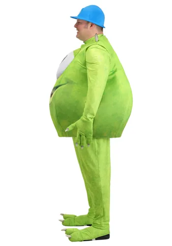 Vista 3 de Disfraz Deluxe Pixar Mike Wazowski Talla Plus para Hombre Multicolor