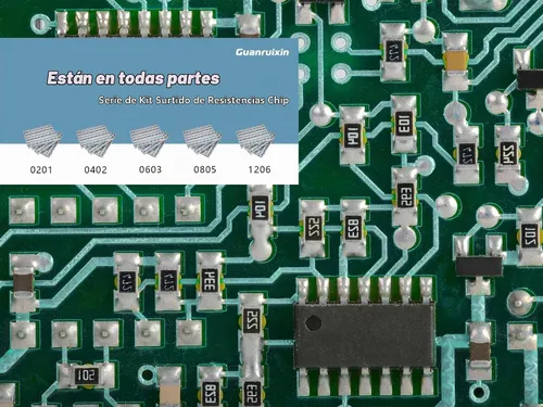 Vista 7 de Kit de diseño de resistencia de chip, tamaño EIA 1206, resistencia 0R-10M, 72 valores 7200PCS, 1% de tolerancia, cumple con RoHS