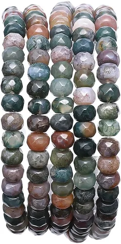Vista 14 de BEADIA Cuentas de piedra natural africana de turquesa faceted rondelle 3x4mm semipreciosas sueltas para hacer joyas 38cm