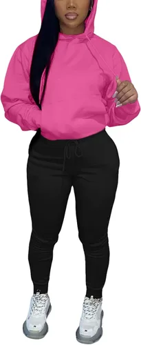 Vista 12 de Alunzoem Conjunto deportivo para mujer, 2 piezas, sudadera con capucha