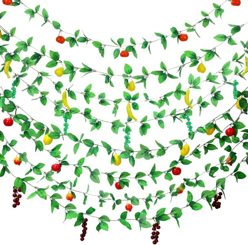 Vista 8 de 4 piezas de decoración de Sukkah frutas colgantes para Sukkot – Decoración de manzana Etrog – Suministros de fiesta de celebración judía