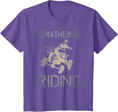 Vista 62 de Camiseta gráfica I'd Rather Be Riding ATV Quad Racing Rider de 4 ruedas, Negro