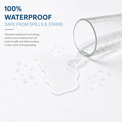 Vista 5 de Greaton, Funda protectora de colchón ultra suave con cremallera, impermeable, transpirable y silenciosa, se adapta a colchones de 6 a 9 pulgadas