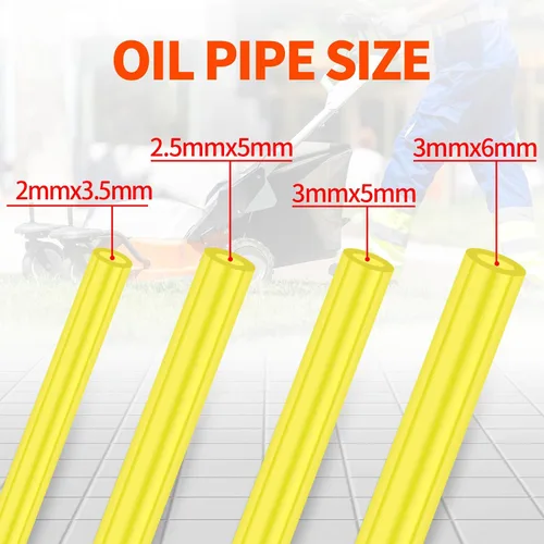 Vista 2 de (4 tamaños, 4 pies / cada uno) manguera de combustible para Husqvarna Craftsman Poulan Stihl Ryobi Troy Bilt Weed eater Trimmer Motosierra Soplador
