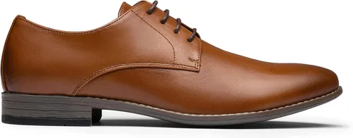 Vista 9 de Jousen Men's Oxford Plain Toe Dress Shoes Classic Formal Derby Shoes
