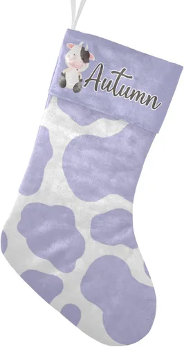 Vista 9 de Calcetines de Navidad con lindo panda verde personalizado con nombre, medias de Navidad personalizadas para la temporada de vacaciones familiares