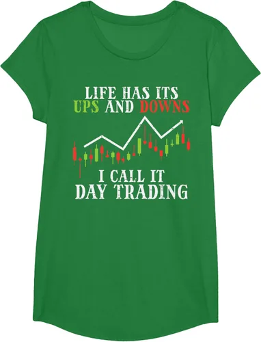 Vista 79 de Life Ups And Downs Day Trading Crypto Stock Market Trader T-Shirt, Negro