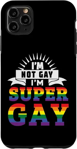 Vista 13 de iPhone 16 Im Not Gay Im Super Gay LGBTQ Pride Equality Rainbow Flag Case