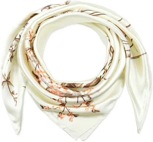 Vista 50 de corciova - Bufanda cuadrada grande para mujer, diadema sedosa para cabello rizado, lazo para dormir por la noche, bandana a la moda, 35 x 35