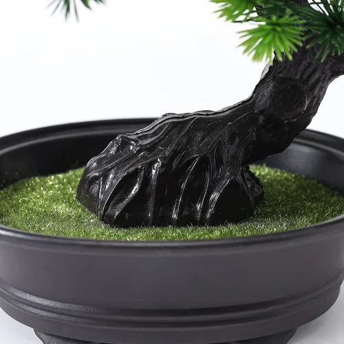 Vista 5 de Árbol bonsái de enebro artificial para decorar interiores para casa u oficina