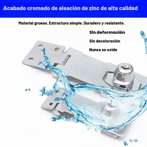 Vista 6 de 2 cerraduras de cerrojo con llave de 4 "x 1-5/8" pestillo de seguridad cerradura de puerta con llave