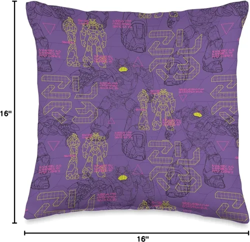 Vista 4 de PIXAR Disney Lightyear Emperor Zurg - Almohada con estampado, 16 x 16 pulgadas, multicolor
