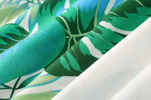 Vista 6 de Atwfo Conjunto de camisa hawaiana y pantalón corto para hombre, conjunto de 2 piezas para vacaciones, casual, con botones, playa, trajes florales