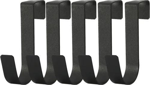 Vista 7 de eywlwaar Ganchos individuales para puerta de gabinete, paquete de 10 (10P-negro)