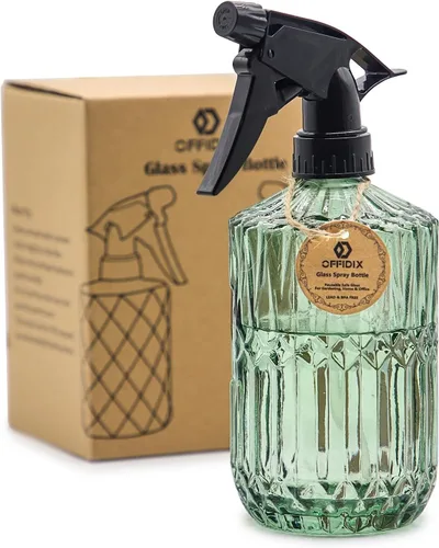 Vista 9 de OFFIDIX Fine Mist Plant Mister, Botellas de spray de presión manual de vidrio, Botella de riego con boquilla ajustable para jardinería