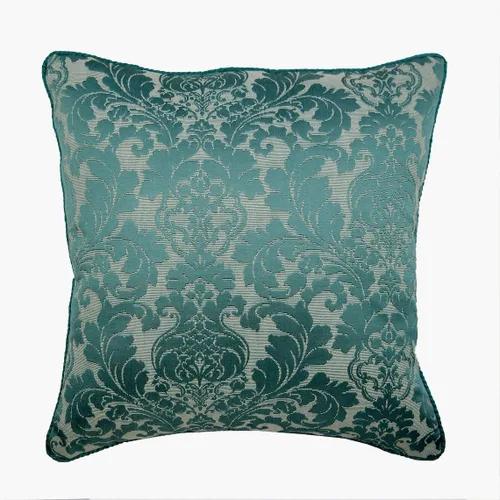 Vista 161 de The HomeCentric Funda de almohada con cremallera, funda de cojín azul de 12 x 12 pulgadas, funda de cojín de algodón bordado para sofá, diseño