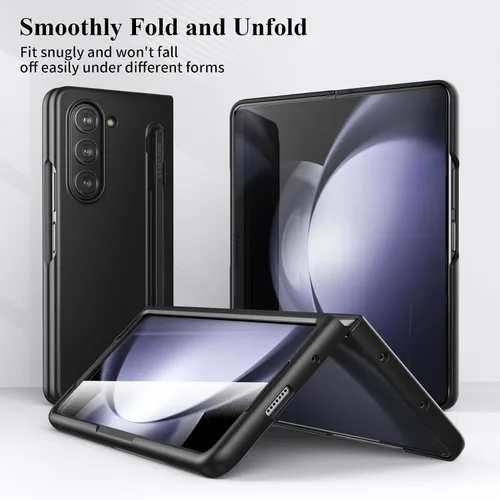 Vista 7 de Foluu Funda delgada para Samsung Galaxy Z Fold 5 con soporte para bolígrafo y protector de pantalla frontal integrado, funda protectora