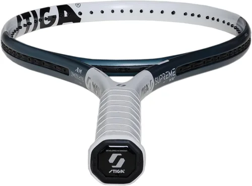 Vista 4 de STIGA Raqueta de tenis Supreme, raqueta de fibra de carbono de peso medio sin ataduras, todos los niveles de juego para mayor velocidad y control