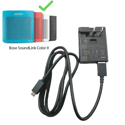 Vista 4 de Cable de carga USB de repuesto compatible con auriculares Bose SoundLink Revolve/Revolve+ Mini/Mini2/QC20/QC30/QC25/QC35 (3.3 pies/negro)