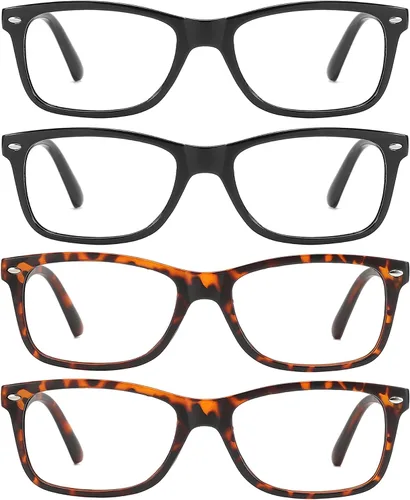 Vista 7 de Przene Gafas de lectura para hombres y mujeres, con bloqueo de luz azul, bisagras de resorte, paquete de estilo ligero