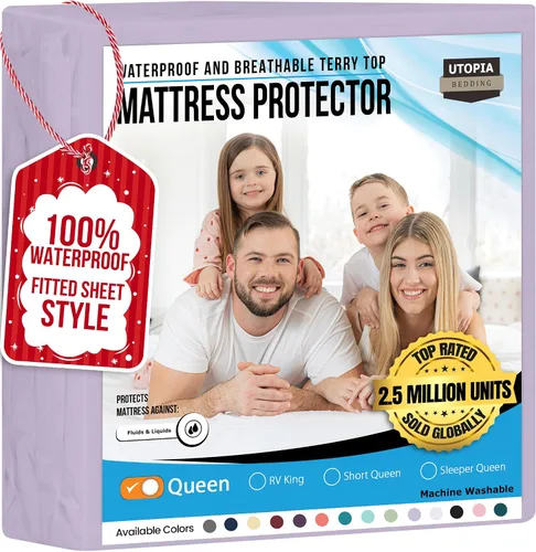 Vista 42 de Utopia Bedding – Protector impermeable de colchón tamaño individual, funda de colchón de terry premium de 200 GSM, transpirable, estilo ajustado