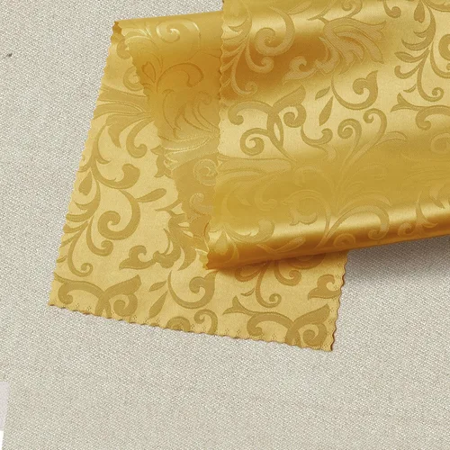 Vista 7 de Manyshofu 5 caminos de mesa de satén dorado – 12 x 108 pulgadas, decoración de damasco, impresión jacquard brillante y suave de boda para banquetes