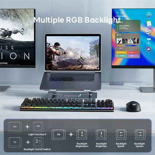 Vista 6 de NPET S21PRO Wireless Gaming Keyboard & Mouse Combo for PC Gamers