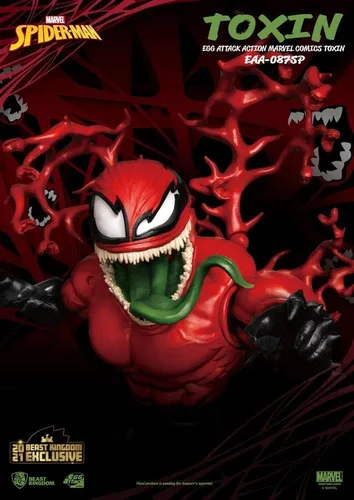 Vista 8 de Beast Kingdom Marvel Comics: Toxin EAA-087SP - Figura de acción de ataque de huevo, multicolor