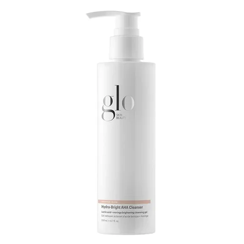 Vista 6 de Glo Skin Beauty Hydra-Bright AHA - Limpiador facial hidratante con ácido láctico, limpiador facial exfoliante suave para piel seca, grasa