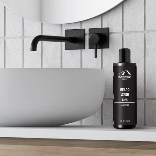 Vista 6 de Mountaineer Brand Lavado de barba para hombres Champú para barba 100% natural Espuma suavizante de limpieza gruesa para cabello y piel Hidrata